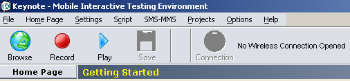 Screenshot of MITE getting started page.