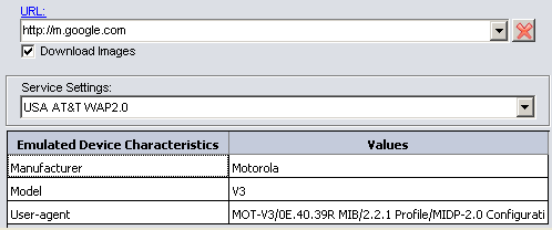 Screenshot of browse session start